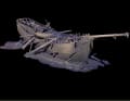 Image virtuelle en 3D d'une épave, composée de milliers de photos sous-marines