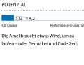 Dimensionslose Zahl. Berechnung: 2√S/3√V. Je höher der Wert, desto mehr Segelfläche (S) hat das Schiff in Relation zur Verdrängung (V)