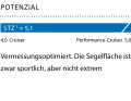 1 Dimensionslose Zahl. Berechnung: 2√S/3√V. Je höher der Wert, desto mehr Segelfläche (S) hat das Schiff in Relation zur Verdrängung (V)