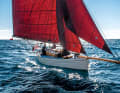 Slim, flat, fast: the "Molly Q" is still a good sailor today