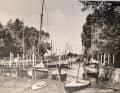 Der Hafen der Segler-Vereinigung Elmshorn um 1928.