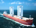 This bulk carrier also went on a special voyage: For the first time with retrofitted sails