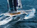 The 131-foot tri "Banque Populaire" set a record in 2009 with 908 nautical miles in 24 hours