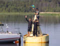 Bei der Midsummer Sail 2022 holten Mathias Müller von Blumencron (mit schwedischer Flagge) und seine Crew noch mit der früheren "Red 1" die Line Honours.