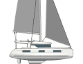 26 to 30 knots: First reef and furl the jib to 75 per cent of the surface. Pull the traveller 60 cm to windward
