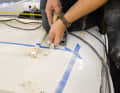 The lid can then be prised off using a chisel. It usually separates from the core without any problems
