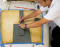 The mast base and fittings are lined with Coosa foam. The material is lighter than plywood and water-resistant. The thickness corresponds to that of the original core