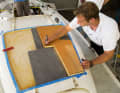 20 millimetre thick Airex foam is used for the anti-fog surfaces. The panels should be cut to fit as precisely as possible