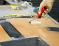 If everything fits, the core is wetted with resin. The gaps are then filled with a thin mixture of resin and ...