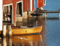 Old boathouses in Trysunda.  Only two inhabitants still live on the small island all year round