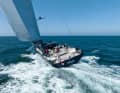 Die 47 Meter lange Alu-Carbon-Slup aus den Royal-Huisman-Hallen zeigte sich auf der Nordsee antriebsstark und gleitfreudig