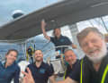 Ici à la roue avec Francesca von Matthey, 37 ans, Florian Heberle, 25 ans, Markus Jankowski, 54 ans, et Uwe Datow, 64 ans