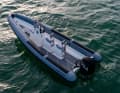 The RIB from above. The storage space in the stern of the boat is clearly visible