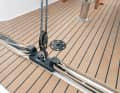 Useful helper. The traveller for the mainsheet is part of the basic equipment
