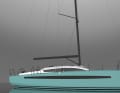 Unmistakably an RM. The pronounced negative deck projection, the long row of windows in the hull and the hood-shaped cabin superstructure characterise Marc Lombard's design