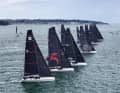 Der AC-1-Start. Vorne ist Holger Streckenbachs TP52 "Imagine" zu sehen.