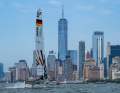 Here the Germany SailGP Team sails with driver Erik Heil off New York
