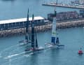 Erik Kosegarten-Heil und seine Crew beim jüngsten SailGP-Event in Valencia.