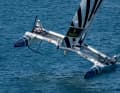 Das Germany SailGP Team kam vor allem an Tag zwei der ersten SailGP-Regatta im neuen Jahr glänzend durch die leichten Winde