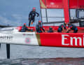 Sir Ainslie en action : le barreur veut atteindre la finale SailGP de la troisième saison avec son équipe Emirates Great Britain