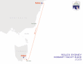 La mappa del percorso della Rolex Sydney Hobart Race 2025.