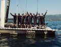 L'equipaggio vincente intorno a Moritz Kleindienst.