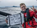 Co-Skipper Will Harris glücklich bei seiner Kap-Hoorn-Premiere