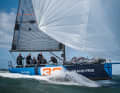 With the large top gennaker, the 33 GP gets going, especially on the downwind leg. The boat should start planing even in moderate wind speeds