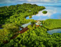 The "Astillero Verde" shipyard is secluded in the mangrove belt of Costa Rica