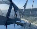 Eindrucksvoll und beängstigend: Santiano-Geiger Pete Sage filmte, wie seine Jeanneau in der Ostsee unterging