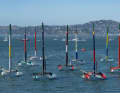 Die rasende SailGP-Flotte in San Francisco.