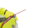 Rescue loop: Strap for hooking in or tying on rescue equipment such as a spi halyard or lines during a rescue.