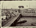View of the island at the mouth of the river Schleim earlier ...