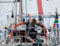 Einstimmen auf die Festparade im Kanal von Les Sables-d'Olonne