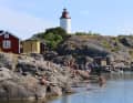 La piscina naturale di Kummelhålet, tra Västerhamn e Landsorts Fyr.
