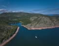 A stunning natural harbour on the island.