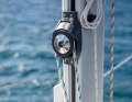 The furling line runs via a winch on the mast