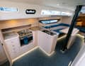 The interior of the Shogun 43 will hardly change with the lifting keel.