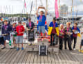 Two Britons and one Ukrainian celebrated their medal wins at the RS Tera Pro World Championships.