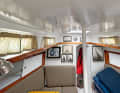 The spacious saloon offers a standing height of 1.80 metres