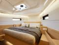 The foredeck is available in various options, including with a wet room.