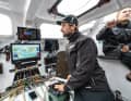 Lo skipper di Malizia Boris Herrmann al centro di controllo del suo Imoca 60