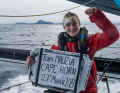 Rosalin Kuiper bei ihrer Kap-Hoorn-Rundung mit Team Malizia im Ocean Race