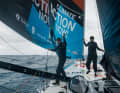 Das erfahrene und eingespielte Duo Boris Herrmann und Will Harris hier an Bord auf der dritten Etppe von The Ocean Race