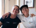 Two top female sailors and Ocean Race winners for "Malizia - Seaexplorer": Francesca Clapcich (r.) and Justine Mettraux compete in the second leg.