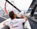 Boris Herrmann looks into the sails.