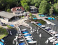 The Tegeler Segel-Club’s club grounds on the Malche, a bay of Lake Tegel in Berlin.