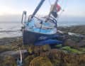 The "Fear" ran aground off Folkestone and fell dry.