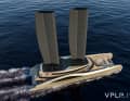 The design is by VPLP Design. The French firm developed the OceanWings wing rig as early as 2017.