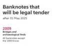 These banknotes will retain their value even after 31 May 2025